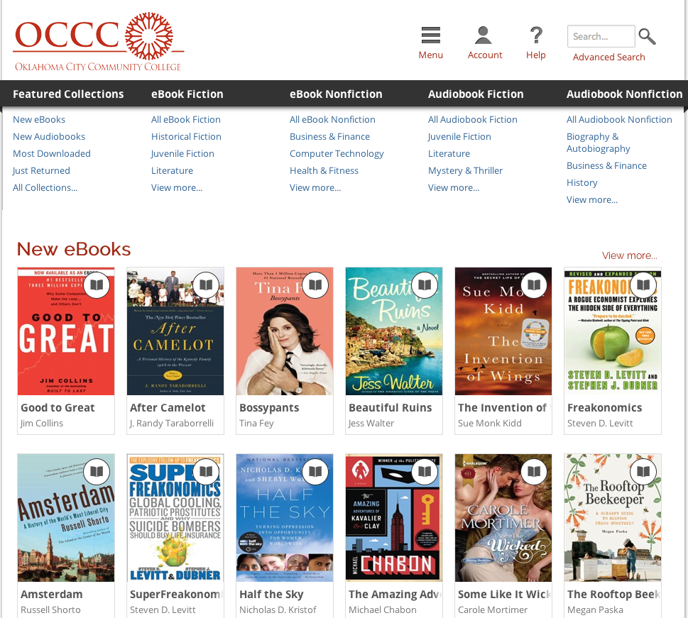 Library offers a variety of e-books, audiobooks